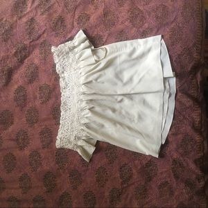 Beautiful off the shoulder cream top/blouse